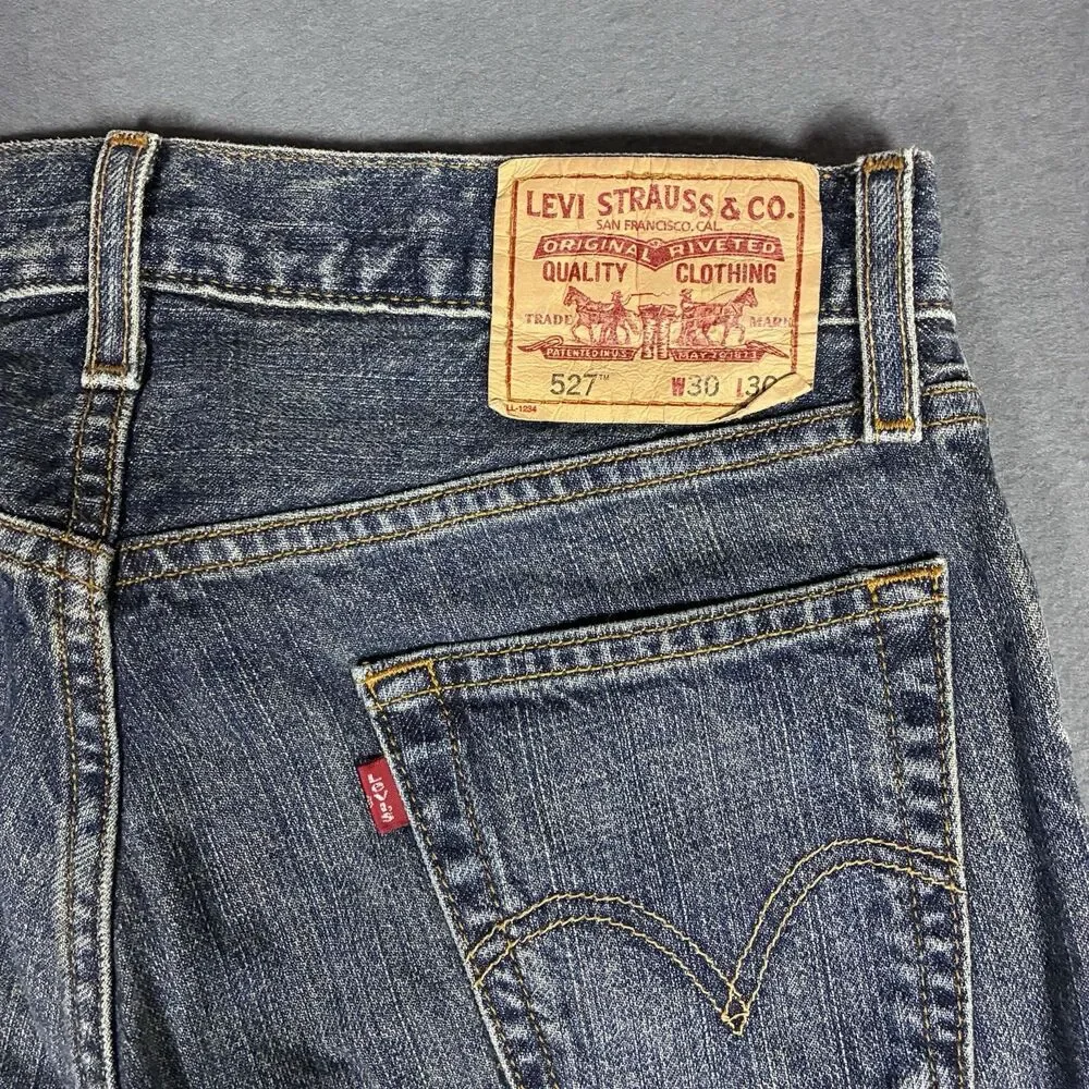 Levi’s 527 Bootcut Jeans Men’s 30x30 Faded Dark Wash Western Slim Y2K Low Rise